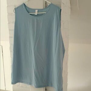 Light Blue Sleeveless Women's Top
